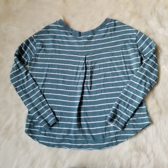 Free People We the Free Button Trim Striped Top XS - Picture 4 of 8